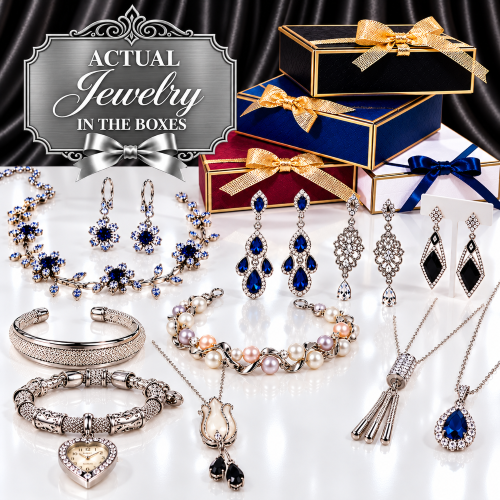 Mystery Jewelry Boxes (B) Silver 925 Gems Fashion Jewelry