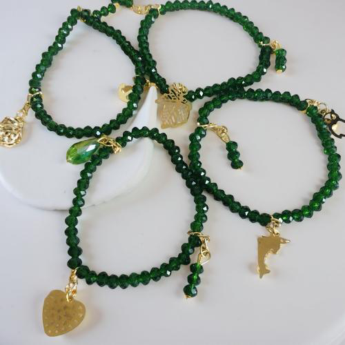 Crystal Charm Bracelets Set of Four* Crystals 