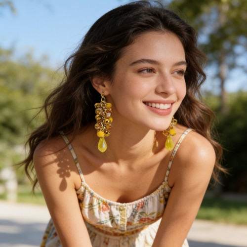 Crystal Cluster Earrings – Hand-Designed | Choose Your Favorite Color