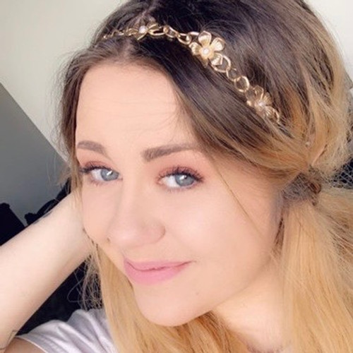 Trendy Chain Flower Elastic hair headband