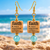 Faith Earrings with Aqua Crystals – Handmade Inspirational Jewelry