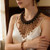 Handcrafted Crystal Jewelry Set with Hand-Braided Neckline