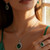 Lab-Grown Gemstone & CZ Jewelry Set – 18K White Gold Plated Sterling Silver