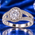 925 Sterling Silver Ring with Golden Gemstone – Stamped 925