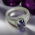 Violet  Gemstone Silver Ring Violet  Gemstone Silver Ring