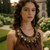 One-of-a-Kind Crystal Necklace Set with Hand-Crocheted Neckline