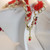 Handcrafted Crystal Necklace Set with Hand-Crocheted Neckline