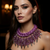 Handcrafted Crystal Necklace with Hand-Braided Silk Neckline