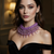 Handcrafted Crystal Necklace with Hand-Braided Silk Neckline