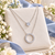 One-of-a-Kind Two-Layer CZ Sterling Silver Necklace – 8.5"
