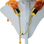 Hand-Braided Amber Crystal Necklace & Earrings – Handmade Statement Jewelry