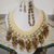 Vanilla Hand-Crocheted Crystal Necklace & Earrings – Handmade Statement Jewelry