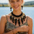 Black Hand-Crocheted Crystal Necklace & Earrings – Handmade Statement Jewelry