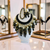 Black Hand-Crocheted Crystal Necklace & Earrings – Handmade Statement Jewelry