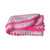 Pink Jawbreaker – Polar Fleece Baby Blanket, Country Look Hand-Crocheted Border
