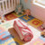 Pink Jawbreaker – Polar Fleece Baby Blanket, Country Look Hand-Crocheted Border