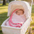 Pink Jawbreaker – Polar Fleece Baby Blanket, French Design Hand-Crocheted Border