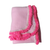 Pink Jawbreaker – Polar Fleece Baby Blanket, French Design Hand-Crocheted Border