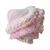 Pink Rainbow Cotton Candy – Polar Fleece Baby Blanket / Country Look / Hand Crocheted Border