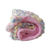 Pink Rainbow Cotton Candy – Polar Fleece Baby Blanket, Country Look Hand-Crocheted Border