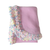 Pink Rainbow Cotton Candy – Polar Fleece Baby Blanket, Country Look Hand-Crocheted Border