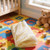 Lime Ice Cream Polar Fleece Baby Blanket/French Design, Hand Crocheted Border*