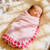 Pink Jawbreaker* Polar Fleece Baby Blanket/Country Look & Hand Crocheted Border