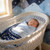 Royal Blue Cupcake Polar Fleece Baby Blanket – Country Look Hand-Crocheted Border