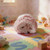 Strawberry Marshmallow – Polar Fleece Baby Blanket, Country Look Hand-Crocheted Border