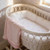 Strawberry Marshmallow – Polar Fleece Baby Blanket, Country Look Hand-Crocheted Border