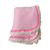 Pink Jawbreaker – Polar Fleece Baby Blanket, French Design Hand-Crocheted Border