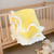 French Design Yellow Polar Fleece Baby Blanket – Hand Crocheted Border