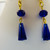 Crystal Necklace & Matching Earrings/Hand Crocheted Collar