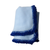 Royal Blue Cupcake Polar Fleece Baby Blanket – French Design Hand-Crocheted Border