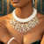 Pure Elegance Crystal Necklace Set – Hand Designed with Braided Silk Rope Neckline