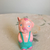 Mini-Ceramic Girl Pig/Handcrafted, Hand Painted Made In The U.S.A.