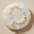 White Crystal & Pearl-Style Charm Bracelet Set – 3 Piece