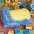 Blue Icing – Polar Fleece Baby Blanket, French Design Hand-Crocheted Border