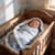 Angel Cake Polar Fleece Baby Blanket – French Design with Hand-Crocheted Border