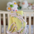 Banana Bubblegum*Polar Fleece Baby Blanket/French Design, Hand Crocheted Border
