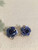 18K Gold-Plated Crystal Rose Stud Earrings – Assorted Colors