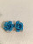 18K Gold-Plated Crystal Rose Stud Earrings – Assorted Colors