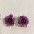 18K Gold-Plated Crystal Rose Stud Earrings – Assorted Colors