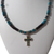 One-of-a-Kind Men’s Natural Stone Cross Necklace –Artisan Made