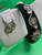 One-of-a-Kind Velvet Headband & Crystal Earrings Set – Green