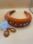One-of-a-Kind Orange Velvet Crystal Headband & Earrings Set