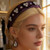 One-of-a-Kind Purple Velvet Crystal Headband & Earrings Set