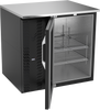 VBB36HC-G-B | 36" Glass Door Back Bar in Black