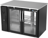 VBB48HC-G-PT-B | 48" Glass Doors Pass-thru Back Bar in Black