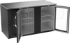 VBB58HC-FG-B | 58" Glass Doors Food Rated Back Bar in Black